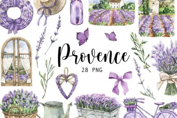 Download Watercolor Provence Lavender Clipart - Clipart Collection