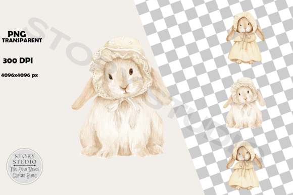 Download Spring Vintage Bunny Clipart Collection - Clipart Collection