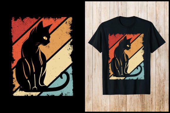 Download Cat Retro Vintage T-Shirt Design - Design Collection