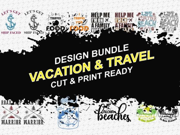 Download Vacation Travel 23 Designs Tshirt Bundle - Design Collection