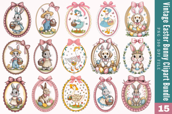 Download Vintage Easter Bunny Clipart Sublimation - Sublimation Collection