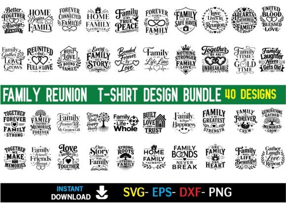 Download Family Reunion T-shirt Design Bundle - Design Collection