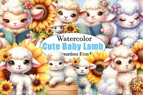 Download Watercolor Cute Baby Lamb PNG Clipart - Clipart Collection