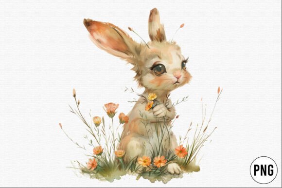 Download Whimsical Bunny Clipart - Clipart Collection