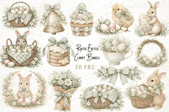 Download Rustic Easter Clipart Bundle - Clipart Collection
