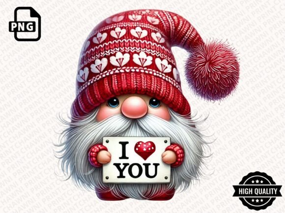 Download Watercolor Valentines Gnomes Clipart PNG - Clipart Collection