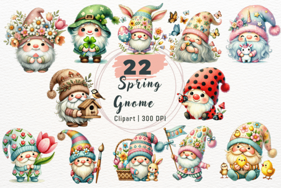 Download Watercolor Spring Gnome PNG Clipart - Clipart Collection
