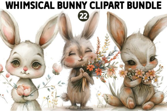 Download Whimsical Bunny Clipart Bundle - Clipart Collection