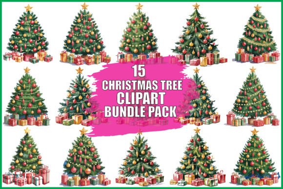 Download Christmas Tree Clipart Bundle Pack - Clipart Collection