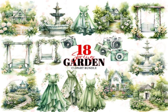 Download Spring Garden Cottagecore Clipart - Clipart Collection