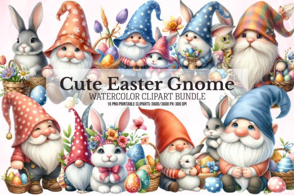 Download Watercolor Cute Easter Gnome Sublimation - Sublimation Collection